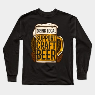 Support Craft Beer Glas Long Sleeve T-Shirt